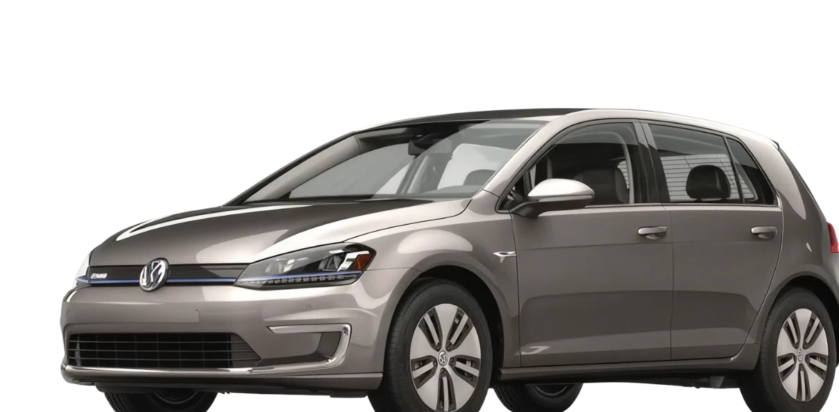 Silver Volkswagen e-Golf hatchback